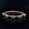 Braided Rose Gold Emerald Bracelet