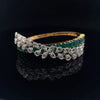 Floral Vine Green Stone Baguette Bracelet