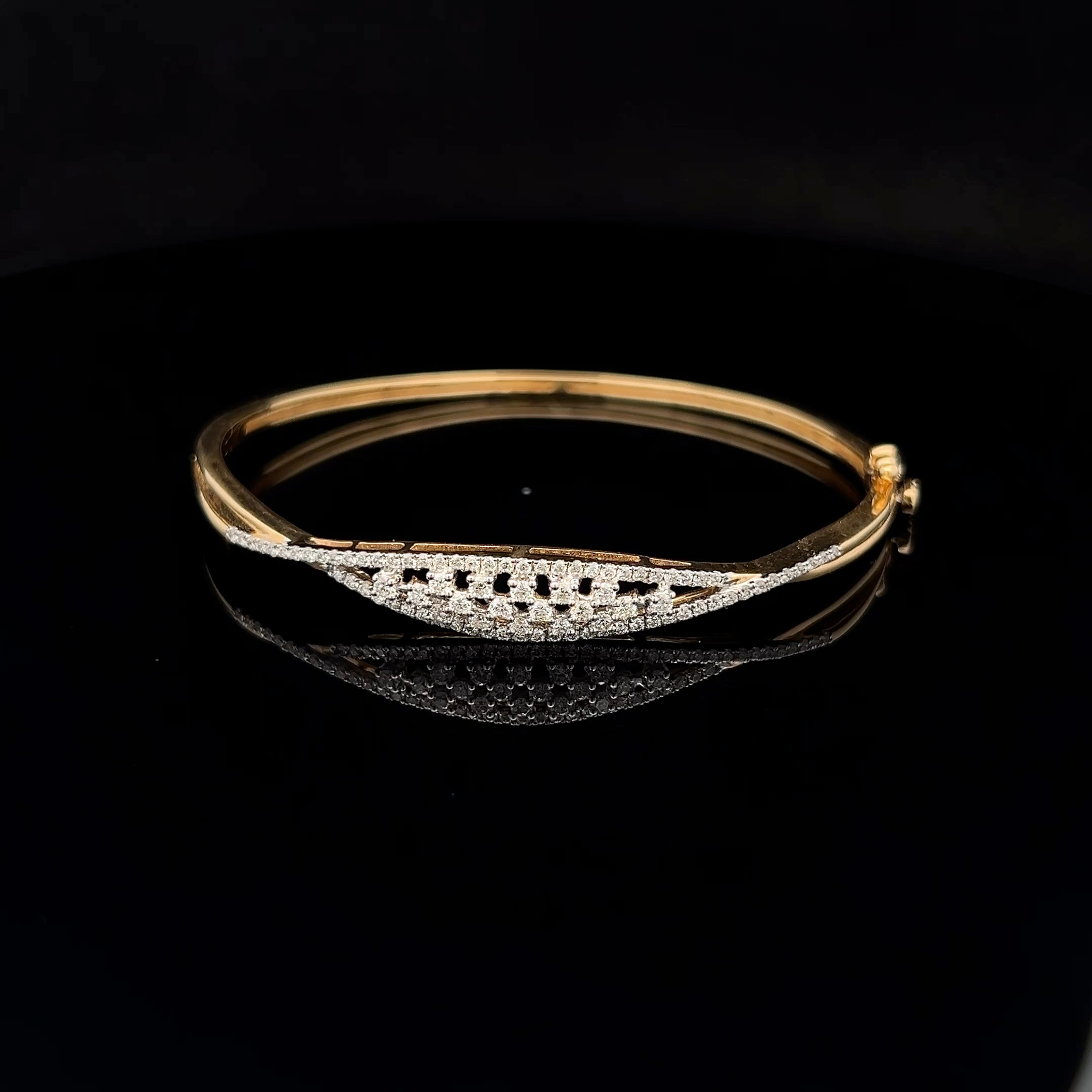Diamond-Encrusted Tapered Bracelet