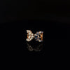 Blue Stone and Marquise Diamond Open-Band Ring