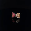 Ruby and Marquise Diamond Open-Band Statement Ring