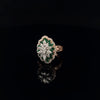 Vintage-Style Floral Emerald Ring