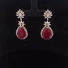 Ruby Diamond Pear Drop Earrings
