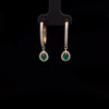 Pear & Diamond Linear Drop Earrings