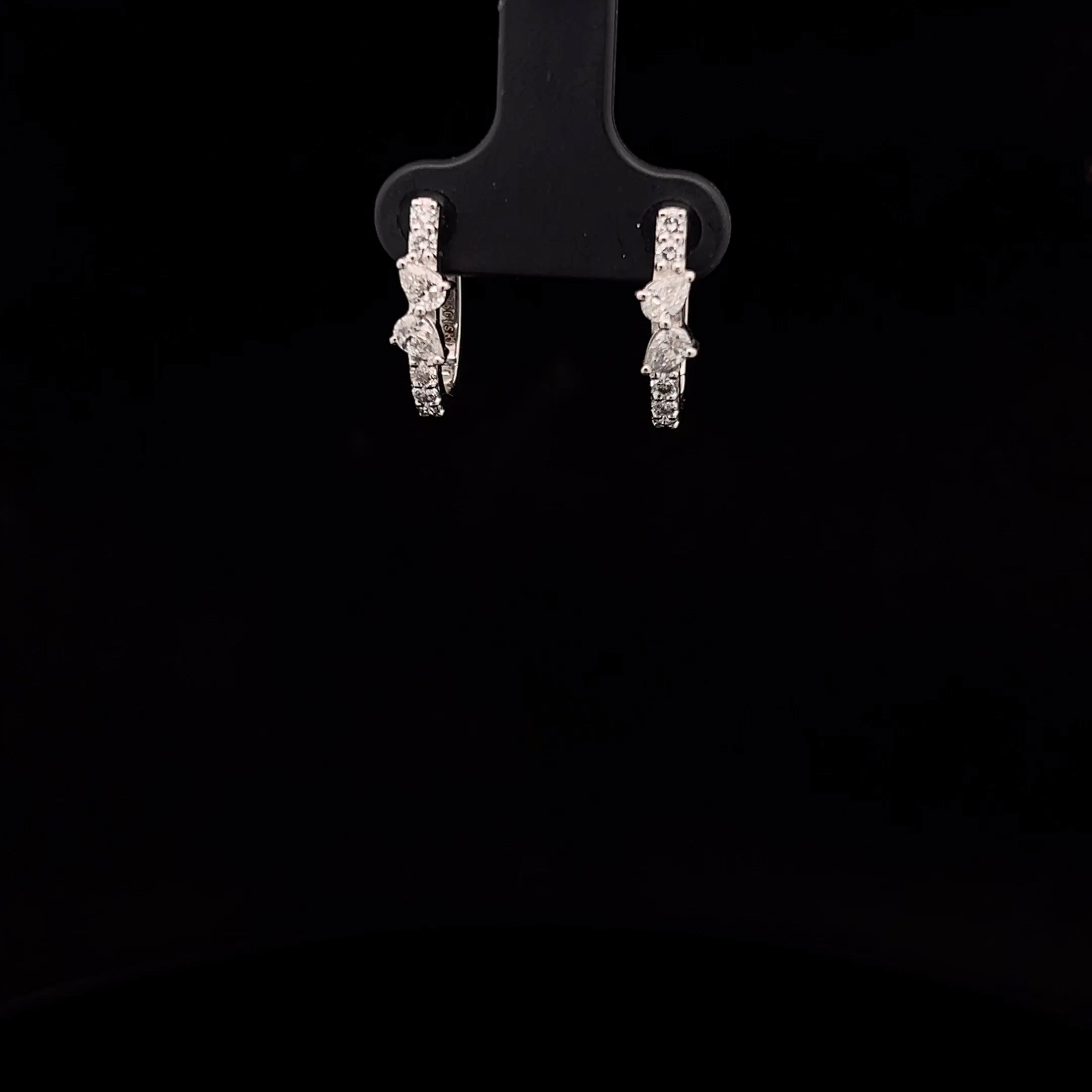 Fancy Diamond Hoop Earrings
